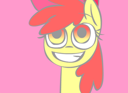 Size: 550x400 | Tagged: artist needed, safe, apple bloom, earth pony, pony, g4, female, filly, smiling, solo