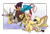 Size: 1822x1231 | Tagged: safe, artist:inuhoshi-to-darkpen, discord, fluttershy, oc, oc:gusty, oc:serenity, draconequus, pegasus, pony, g4, chest fluff, draconequus oc, ear fluff, meeting, open mouth, parent:daring do, parent:discord, parent:fluttershy, pegasus oc, wing fluff