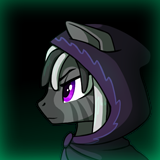 Size: 160x160 | Tagged: safe, artist:dipfanken, oc, oc only, oc:kijito, pony, fallout equestria, game: fallout equestria: remains, bust, cropped, game screencap, gradient background, picture for breezies, solo