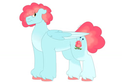 Size: 1280x854 | Tagged: safe, artist:itstechtock, oc, oc only, oc:cloudberry, pegasus, pony, female, magical lesbian spawn, mare, offspring, parent:dizzy twister, parent:sassaflash, parents:dizzyflash, simple background, solo, white background