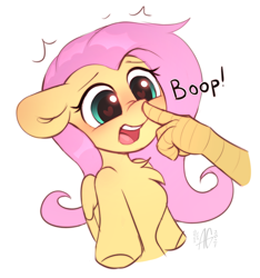 Size: 2124x2274 | Tagged: safe, artist:argigen, discord, fluttershy, draconequus, pegasus, pony, rcf community, boop, chest fluff, chibi, cute, disembodied hand, female, floppy ears, hand, heart eyes, high res, male, mare, offscreen character, open mouth, shyabetes, simple background, solo focus, white background, wingding eyes