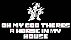 Size: 1280x720 | Tagged: safe, artist:horses are fuckin weird, rainbow dash, horse, pegasus, pony, g4, black and white, black background, clothes, equestale, grayscale, jacket, jontron, logo, meme, monochrome, one eye closed, pixel art, sans (undertale), shrug, simple background, smiling, sprite, undertale, wings, wink