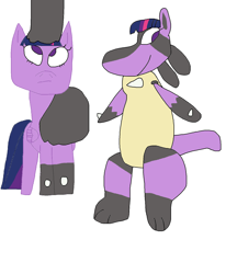 Size: 1280x1552 | Tagged: safe, artist:1126hope2, twilight sparkle, alicorn, lucario, anthro, g4, 1000 hours in ms paint, clothes, female, inflatable, inflatable suit, latex, mare, pokefied, pokémon, solo, suit, transformation, transformation sequence, transformed, twilicario, twilight sparkle (alicorn)