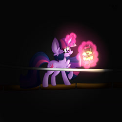 Size: 1280x1280 | Tagged: safe, artist:ladylullabystar, twilight sparkle, pony, g4, lantern, magic, solo