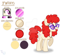 Size: 1280x1115 | Tagged: safe, artist:purplepotato04, twist, earth pony, pony, g4, female, mare, older, older twist, reference sheet, simple background, solo, transparent background