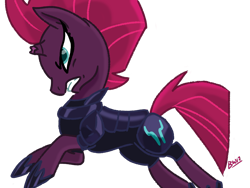 Size: 2828x2121 | Tagged: safe, artist:zipadeelady, tempest shadow, pony, unicorn, g4, broken horn, female, gritted teeth, high res, horn, mare, simple background, solo, transparent background