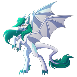 Size: 3000x3000 | Tagged: safe, artist:greenmaneheart, oc, oc only, oc:cyan, dracony, dragon, hybrid, female, high res, rearing, simple background, solo, transparent background