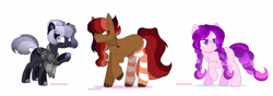 Size: 1280x449 | Tagged: safe, artist:glorymoon, oc, oc only, earth pony, pony, braid, clothes, female, mare, simple background, socks, striped socks, white background