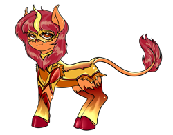 Size: 731x572 | Tagged: safe, artist:leastways, oc, oc only, oc:fire lilly, kirin, pony, commission, kirin oc, simple background, sketch, solo, superhero, transparent background