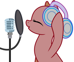 Size: 1024x851 | Tagged: safe, artist:candysweets90240, pony, base, headphones, microphone, solo