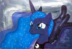 Size: 1120x758 | Tagged: safe, artist:aquilateagle, princess luna, alicorn, pony, g4, female, mare, painting, solo