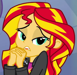 Size: 566x558 | Tagged: safe, screencap, sunset shimmer, equestria girls, g4, my little pony equestria girls, cropped, solo