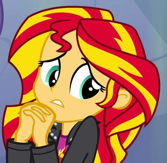 2387734 - safe, edit, edited screencap, screencap, sunset shimmer, human,  equestria girls, g4, bloodshot eyes, cursed emoji, cursed image, emoji,  female, meme, nightmare fuel, simple background, solo, stressed emoji,  transparent background, uncanny