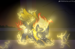 Size: 1944x1280 | Tagged: safe, artist:lumi-infinite64, artist:prismagalaxy514, artist:proenix, artist:scarletwitchinfire, pegasus, pony, base used, colored wings, crossover, darkness, electricity, gradient wings, johnny test, johnny test (character), light, ponified, solo, wings