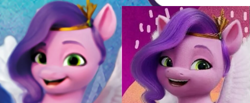 Size: 621x255 | Tagged: safe, pipp petals, pegasus, pony, g5, official, spoiler:g5, 3d, comparison