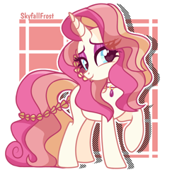 Size: 1448x1448 | Tagged: safe, artist:skyfallfrost, oc, oc only, oc:summer serenade, pony, unicorn, female, mare, solo