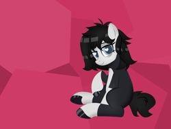 Size: 2000x1500 | Tagged: safe, artist:the smiling pony, oc, oc only, oc:writer's block, earth pony, pony, g4, .svg available, looking at you, smiling, solo, svg, tired, underhoof, vector