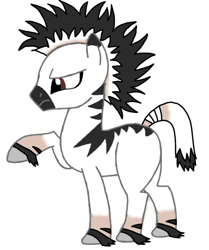 Size: 2715x3251 | Tagged: safe, artist:agdapl, pony, zebra, base used, crossover, demoman, demoman (tf2), high res, male, raised hoof, simple background, solo, species swap, stallion, team fortress 2, white background, zebrafied