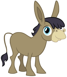 Size: 5871x6737 | Tagged: safe, artist:andoanimalia, cranky doodle donkey, donkey, a friend in deed, g4, absurd resolution, male, simple background, smiling, solo, transparent background, vector, younger