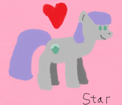 Size: 1725x1493 | Tagged: safe, artist:sisterstar, maud pie, earth pony, pony, g4, female, heart, mare, pink background, simple background, solo, standing