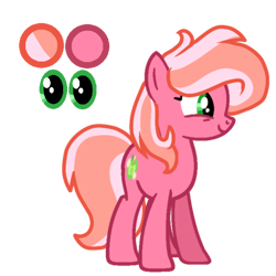 Size: 768x768 | Tagged: safe, artist:clitterpawristic, artist:pegasski, oc, oc only, oc:cherry apple fizz, earth pony, pony, g4, base used, female, mare, offspring, parent:big macintosh, parent:cheerilee, parents:cheerimac, simple background, solo, transparent background