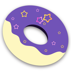 Size: 1080x1080 | Tagged: safe, artist:poxy_boxy, star dancer, art pack:doughnut pack, g4, donut, food, star dancer appreciation collab