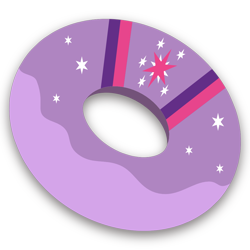 Size: 1080x1080 | Tagged: safe, artist:poxy_boxy, twilight sparkle, art pack:doughnut pack, g4, donut, food, innuendo