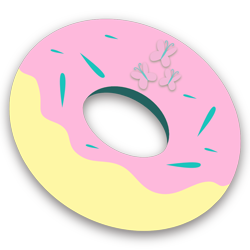 Size: 1080x1080 | Tagged: safe, artist:poxy_boxy, fluttershy, art pack:doughnut pack, g4, donut, food, innuendo