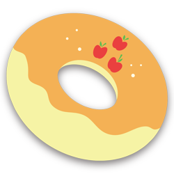 Size: 1080x1080 | Tagged: safe, artist:poxy_boxy, applejack, art pack:doughnut pack, g4, donut, food, innuendo