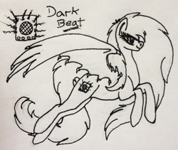Size: 2013x1698 | Tagged: safe, artist:beamybutt, oc, oc only, pegasus, pony, lineart, pegasus oc, signature, traditional art, wings