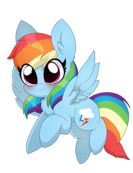 Size: 2153x2786 | Tagged: safe, artist:papilrux, rainbow dash, pegasus, pony, g4, blushing, chest fluff, cute, dashabetes, female, high res, mare, simple background, smiling, solo, transparent background, wings