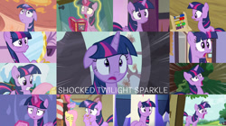 Size: 1280x719 | Tagged: safe, edit, edited screencap, editor:quoterific, screencap, fluttershy, gusty, gusty the great, twilight sparkle, alicorn, pegasus, pony, unicorn, a flurry of emotions, bridle gossip, do princesses dream of magic sheep, g4, hurricane fluttershy, lesson zero, mmmystery on the friendship express, ppov, season 1, season 2, season 4, season 5, season 6, season 7, shadow play, the cutie map, the cutie re-mark, the one where pinkie pie knows, three's a crowd, winter wrap up, :o, book, duo, duo female, eyes closed, female, floppy ears, golden oaks library, magic, mare, open mouth, shocked, shocked expression, sugarcube corner, telekinesis, twilight sparkle (alicorn), twilight's castle, unicorn twilight, wide eyes