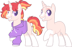 Size: 3790x2479 | Tagged: safe, artist:kurosawakuro, oc, oc only, pony, unicorn, bald, base used, clothes, high res, hoodie, male, simple background, solo, stallion, transparent background