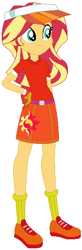 Size: 192x584 | Tagged: safe, artist:selenaede, artist:user15432, sunset shimmer, human, equestria girls, g4, base used, base:selenaede, belt, clothes, cutie mark, cutie mark on clothes, gloves, golf, hand on hip, hat, red dress, shoes, sneakers, socks, solo, sports, sports outfit, sporty style, yellow socks