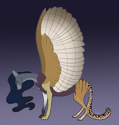 Size: 4764x4992 | Tagged: safe, artist:colbyfoxx, oc, oc only, draconequus, hybrid, absurd resolution, female, interspecies offspring, offspring, parent:discord, parent:princess luna, parents:lunacord, solo