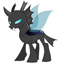 Size: 1832x2048 | Tagged: safe, artist:agdapl, edit, idw, changeling, g4, my little pony: fiendship is magic, simple background, solo, transparent background