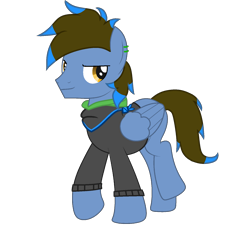 Size: 1618x1604 | Tagged: safe, artist:ngthanhphong, oc, pegasus, pony, bandana, clothes, hoodie, male, simple background, stallion, transparent background