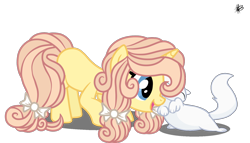 Size: 1614x920 | Tagged: safe, artist:princessmoonsilver, oc, oc only, cat, pony, unicorn, female, mare, simple background, solo, transparent background