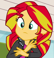 Size: 575x618 | Tagged: safe, screencap, sunset shimmer, equestria girls, g4, my little pony equestria girls: rainbow rocks, cropped, solo