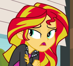 Size: 638x577 | Tagged: safe, screencap, sunset shimmer, equestria girls, g4, my little pony equestria girls: rainbow rocks, cropped, solo