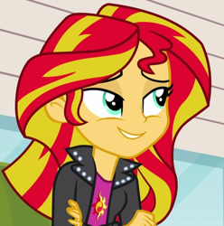 Size: 613x618 | Tagged: safe, screencap, sunset shimmer, equestria girls, g4, my little pony equestria girls: rainbow rocks, cropped, solo