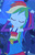 Size: 1920x3008 | Tagged: safe, screencap, rainbow dash, equestria girls, g4, my little pony equestria girls, belt, clothes, cropped, cute, cutie mark, cutie mark on clothes, dancing, dashabetes, eyes closed, fall formal outfits, female, fingerless gloves, gloves, male, sleeveless, smiling, solo focus