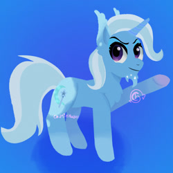 Size: 2048x2048 | Tagged: safe, artist:charliehayesz, trixie, pony, g4, alternate universe, female, headcanon, high res, simple background, solo, trans female, trans trixie, transgender