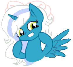 Size: 720x656 | Tagged: safe, artist:徐詩珮, oc, oc:fleurbelle, alicorn, pony, alicorn oc, animated, blinking, bow, female, gif, hair bow, horn, mare, simple background, solo, transparent background, wings, yellow eyes