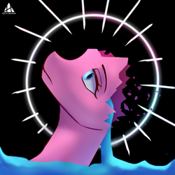 Size: 2000x2000 | Tagged: safe, artist:delta hronum, pinkie pie, earth pony, pony, abstract, bust, female, head, high res, mare, photo, pinkamena diane pie, portrait, psychedelic, solo, wat