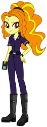 Size: 1024x2740 | Tagged: safe, artist:emeraldblast63, adagio dazzle, equestria girls, g4, clothes, college, curly hair, female, heel face turn, heel-face turn, older, police, police officer, police uniform, ponytail, reformed, reformed villain, solo, tomboy, university