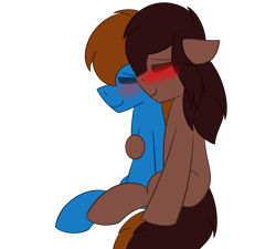 Size: 1999x1799 | Tagged: safe, artist:derpy_the_duck, oc, oc:derp, oc:vlad, earth pony, pony, blushing, cuddling, enjoying, eyes closed, gay, happy, hugging a pony, male