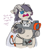 Size: 495x551 | Tagged: safe, artist:jargon scott, oc, oc only, oc:dot matrix, earth pony, pony, angry video game nerd, belly button, bipedal, chubby, controller, female, hair over one eye, joystick, konami laser scope, mare, nerd, nes advantage, nintendo super scope, nintendo zapper, power glove, power pad, simple background, solo, super scope, white background