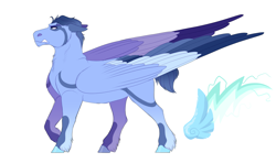Size: 2700x1600 | Tagged: safe, artist:uunicornicc, oc, oc only, pegasus, pony, colored wings, male, multicolored wings, simple background, solo, stallion, white background, wings