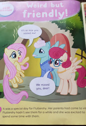 Size: 412x600 | Tagged: safe, official comic, fluttershy, gentle breeze, posey shy, pegasus, pony, g4, female, male, mare, stallion, trio